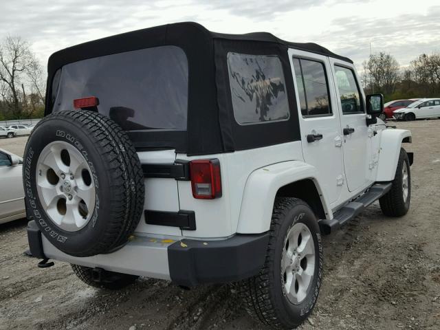 1C4BJWEG7FL553105 - 2015 JEEP WRANGLER U WHITE photo 4