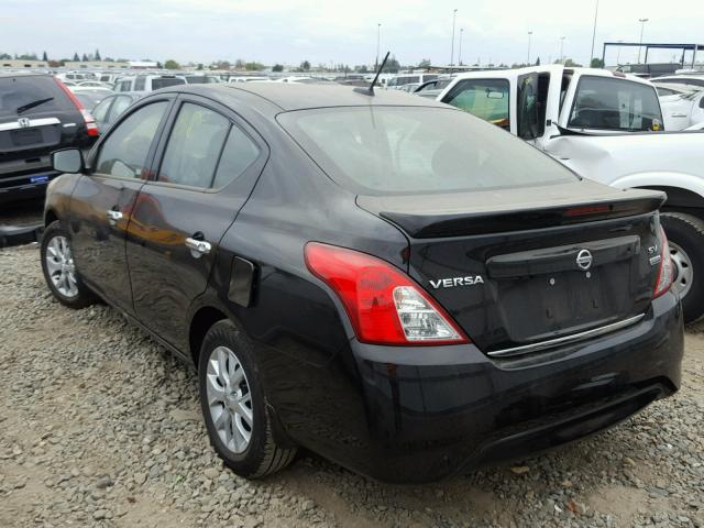 3N1CN7AP9HL817410 - 2017 NISSAN VERSA S BLACK photo 3