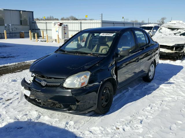 JTDBT123035043645 - 2003 TOYOTA ECHO BLACK photo 2