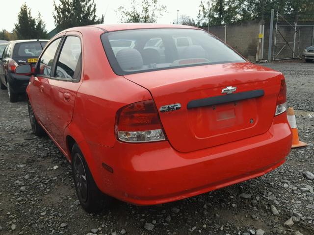 KL1TD52665B452764 - 2005 CHEVROLET AVEO BASE RED photo 3