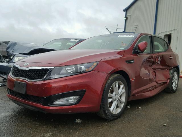 5XXGN4A74DG183216 - 2013 KIA OPTIMA EX MAROON photo 2