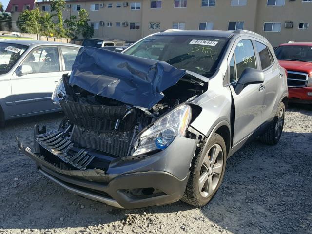 KL4CJASB7DB097541 - 2013 BUICK ENCORE GRAY photo 2