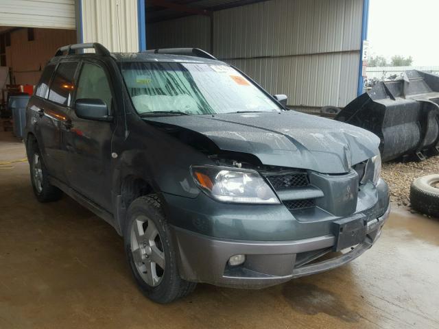 JA4LX41F54U023009 - 2004 MITSUBISHI OUTLANDER GREEN photo 1