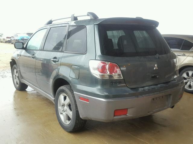 JA4LX41F54U023009 - 2004 MITSUBISHI OUTLANDER GREEN photo 3