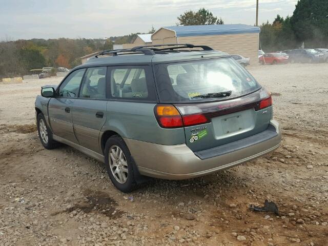 4S3BH675347609599 - 2004 SUBARU LEGACY GREEN photo 3