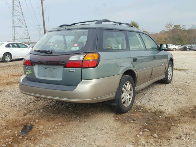 4S3BH675347609599 - 2004 SUBARU LEGACY GREEN photo 4