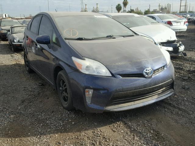 JTDKN3DU2C1532891 - 2012 TOYOTA PRIUS BLUE photo 1