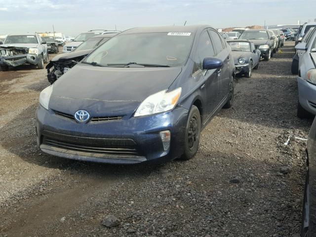 JTDKN3DU2C1532891 - 2012 TOYOTA PRIUS BLUE photo 2