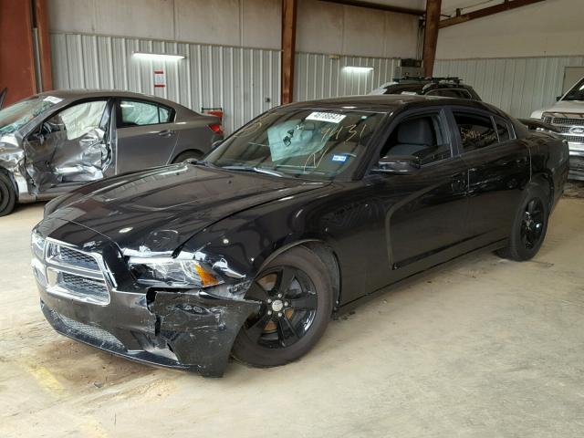 2C3CDXBG7EH129431 - 2014 DODGE CHARGER SE BLACK photo 2