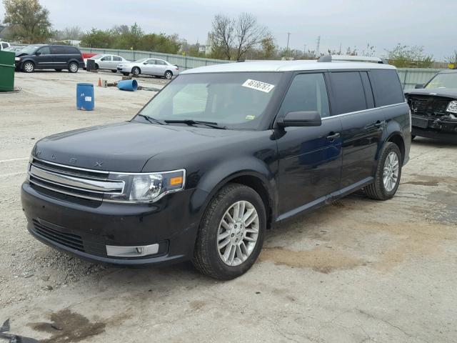 2FMGK5C87EBD13457 - 2014 FORD FLEX SEL BLACK photo 2