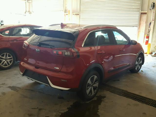 KNDCB3LC7J5118968 - 2018 KIA NIRO FE RED photo 4