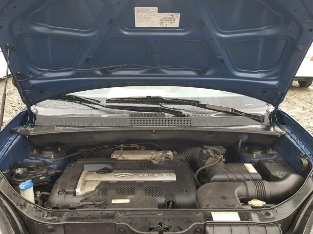 KM8JM12B55U188572 - 2005 HYUNDAI TUCSON GL BLUE photo 7