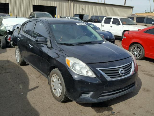 3N1CN7AP7DL821420 - 2013 NISSAN VERSA S BLACK photo 1