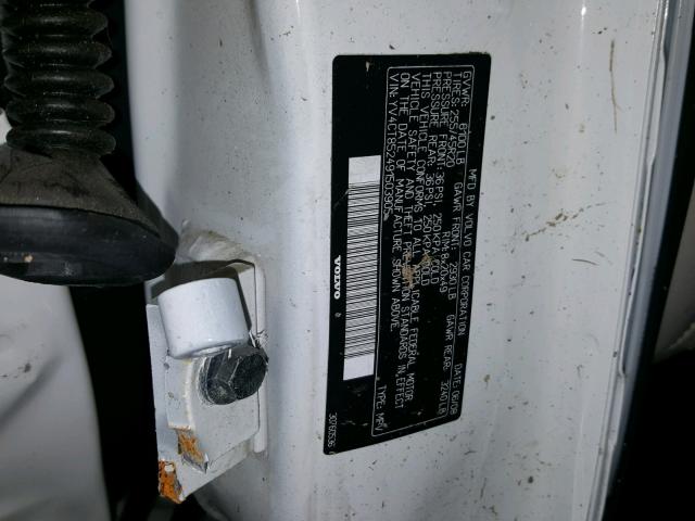 YV4CT852491503905 - 2009 VOLVO XC90 WHITE photo 10