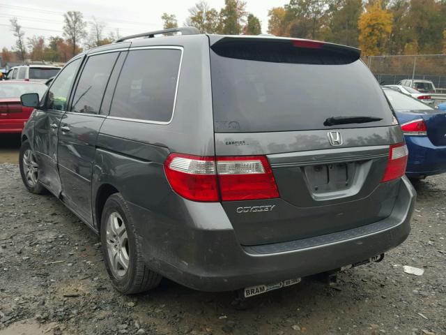 5FNRL38767B072852 - 2007 HONDA ODYSSEY EX GRAY photo 3