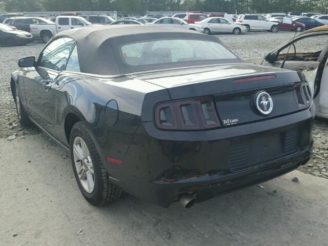 1ZVBP8EM9D5236960 - 2013 FORD MUSTANG BLACK photo 3