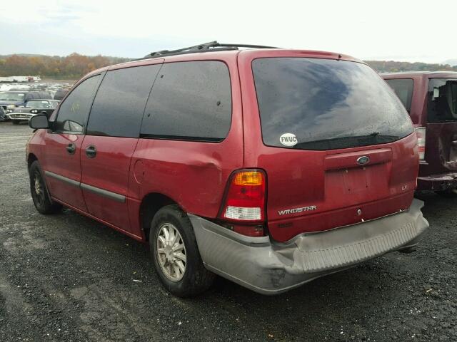 2FMZA5140YBA74592 - 2000 FORD WINDSTAR L RED photo 3