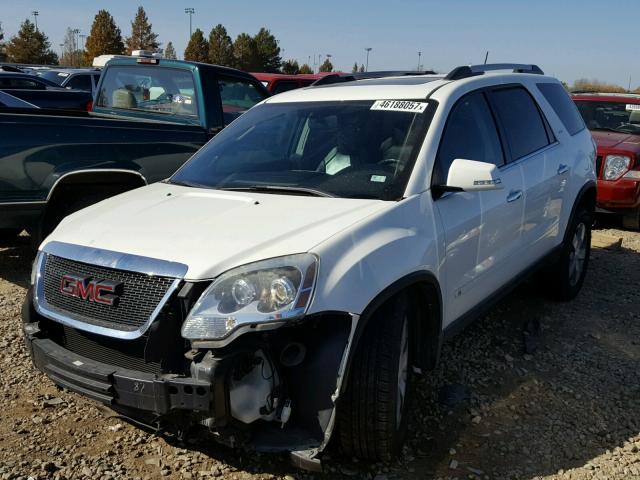 1GKLVMED8AJ134742 - 2010 GMC ACADIA SLT WHITE photo 2