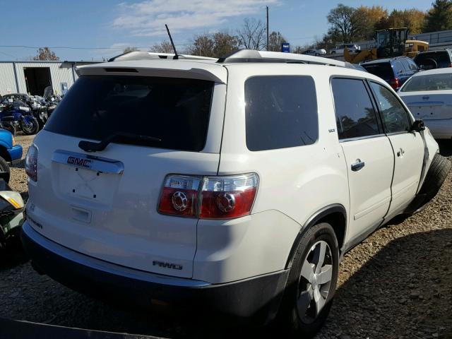 1GKLVMED8AJ134742 - 2010 GMC ACADIA SLT WHITE photo 4