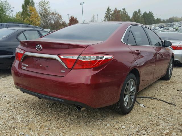 4T1BF1FK4FU913962 - 2015 TOYOTA CAMRY LE RED photo 4