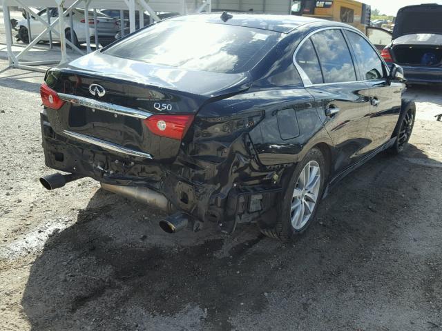 JN1BV7APXEM672410 - 2014 INFINITI Q50 BASE BLACK photo 4