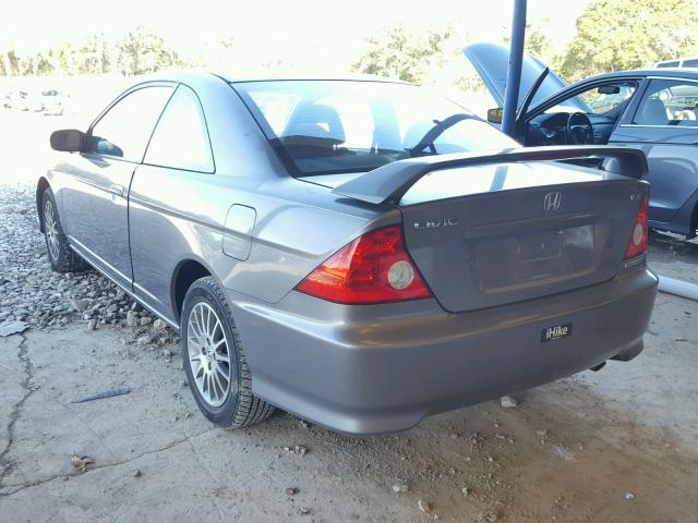 1HGEM229X5L041289 - 2005 HONDA CIVIC EX SILVER photo 3