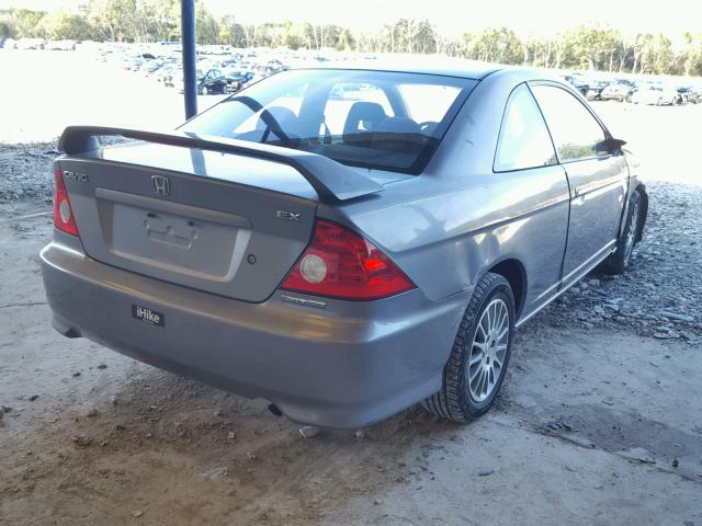 1HGEM229X5L041289 - 2005 HONDA CIVIC EX SILVER photo 4