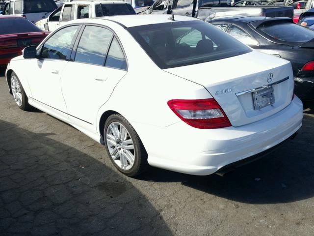 WDDGF54X79R057859 - 2009 MERCEDES-BENZ C 300 WHITE photo 3