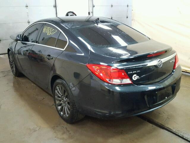 W04GN5EC9B1140796 - 2011 BUICK REGAL CXL BLACK photo 3