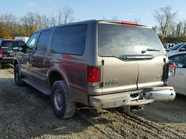 1FMSU43F72ED22169 - 2002 FORD EXCURSION TAN photo 3