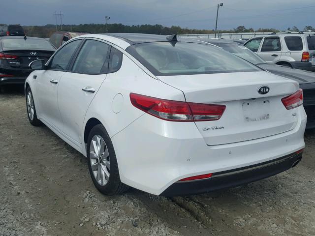 5XXGU4L31GG070891 - 2016 KIA OPTIMA EX WHITE photo 3