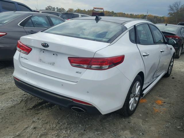 5XXGU4L31GG070891 - 2016 KIA OPTIMA EX WHITE photo 4