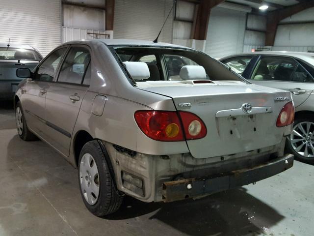 2T1BR32E93C021058 - 2003 TOYOTA COROLLA TAN photo 3