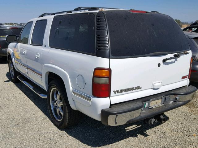 1GKEC16T41J149998 - 2001 GMC YUKON XL C WHITE photo 3