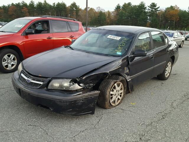 2G1WF52E339362390 - 2003 CHEVROLET IMPALA BLACK photo 2