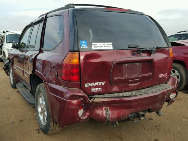 1GKDT13S452101263 - 2005 GMC ENVOY MAROON photo 3