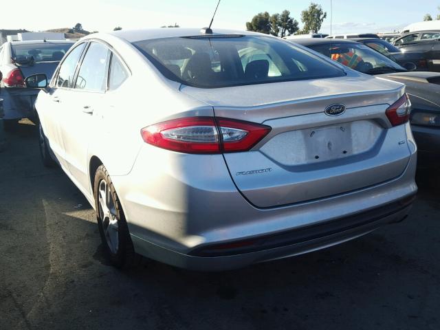 3FA6P0H79ER228115 - 2014 FORD FUSION SE SILVER photo 3