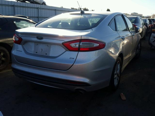 3FA6P0H79ER228115 - 2014 FORD FUSION SE SILVER photo 4