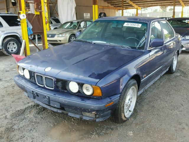 WBAHC21010GA80288 - 1990 BMW 525I BLUE photo 2