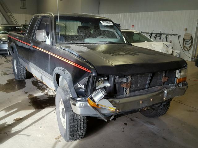 1B7GG23Y2PS165635 - 1993 DODGE DAKOTA BLACK photo 1