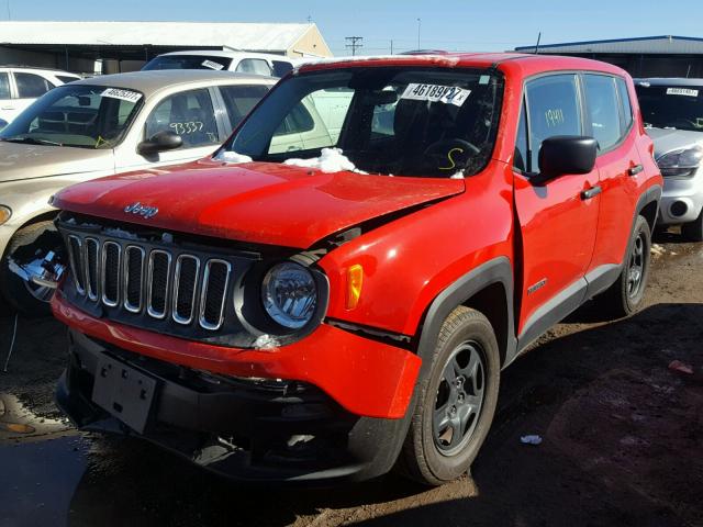 ZACCJAAT0FPB25012 - 2015 JEEP RENEGADE S RED photo 2