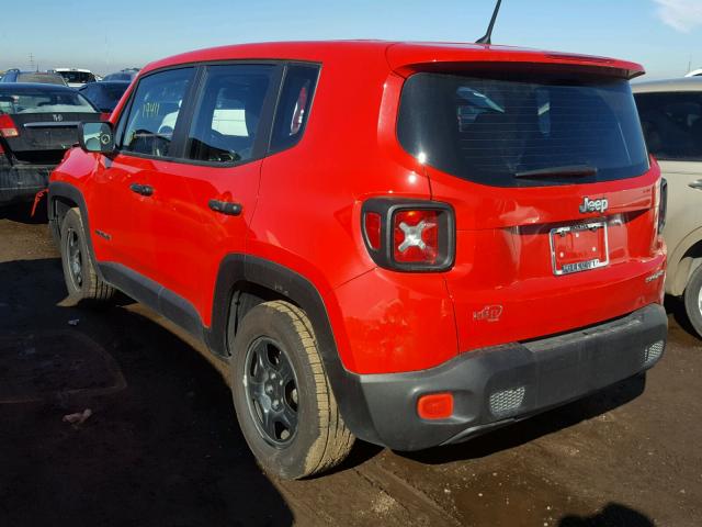 ZACCJAAT0FPB25012 - 2015 JEEP RENEGADE S RED photo 3