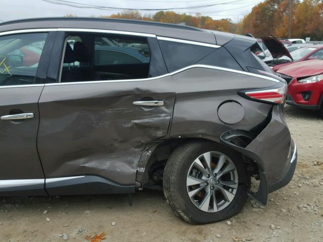 5N1AZ2MH8GN107439 - 2016 NISSAN MURANO S GRAY photo 9