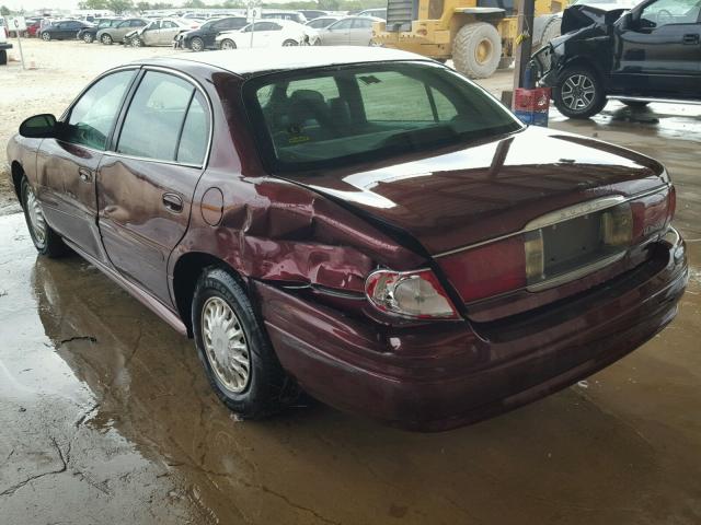 1G4HP52K15U133579 - 2005 BUICK LESABRE BURGUNDY photo 3