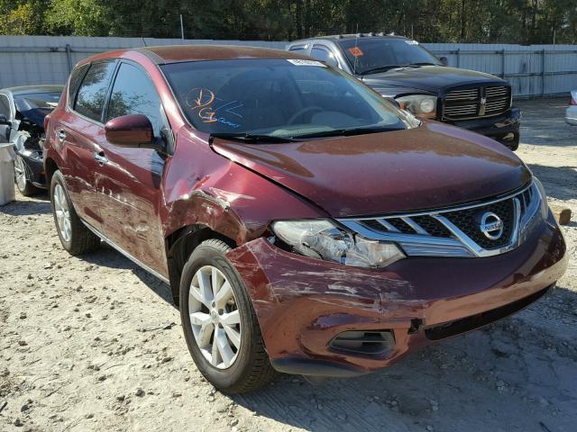 JN8AZ1MU2BW053252 - 2011 NISSAN MURANO S BURGUNDY photo 1