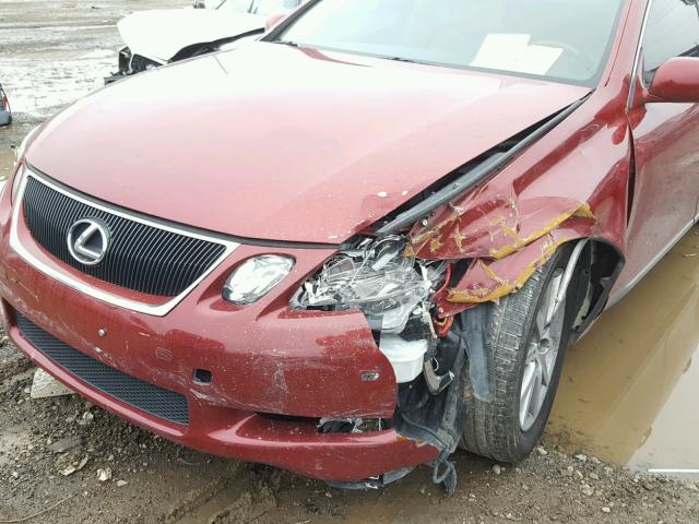 JTHCE96S870004754 - 2007 LEXUS GS 350 MAROON photo 9