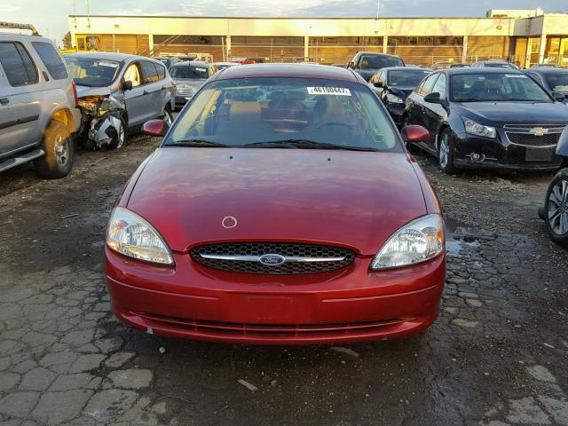 1FAFP55251G235652 - 2001 FORD TAURUS SES RED photo 10