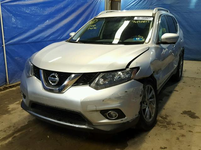 5N1AT2MV8EC769280 - 2014 NISSAN ROGUE S SILVER photo 2