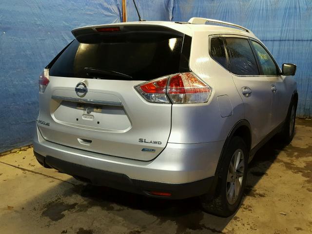 5N1AT2MV8EC769280 - 2014 NISSAN ROGUE S SILVER photo 4