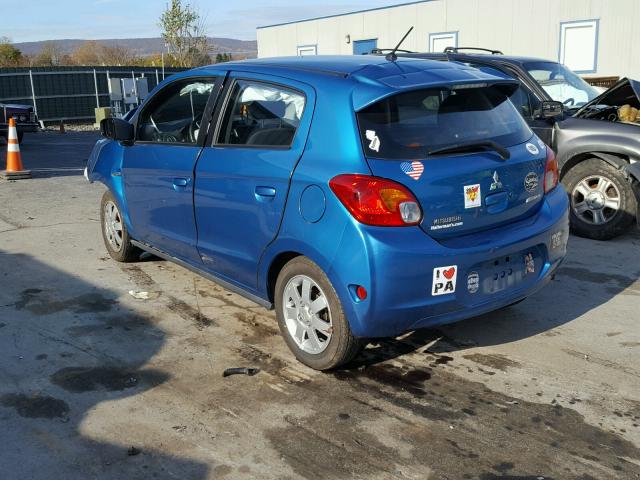 ML32A4HJ6FH045788 - 2015 MITSUBISHI MIRAGE ES BLUE photo 3